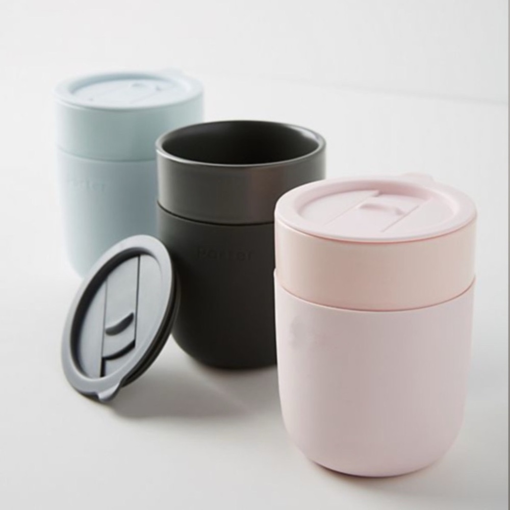 CERAMIC CORTADO ESPRESSO 12 oz. TUMBLER CUP SOFT SILICONE HANDLE